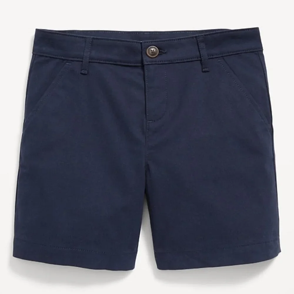 Old Navy Bermuda Stretch Short Navy Blue Uniform Girls 16 Adjustable Waist NEW